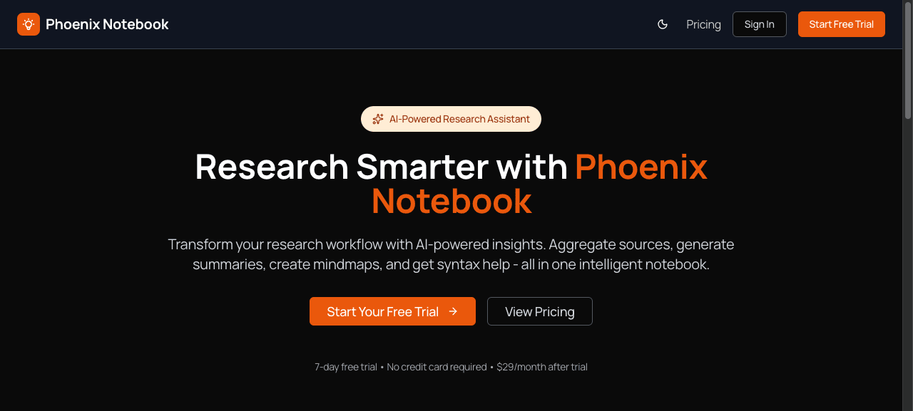 Phoenix Notebook screenshot